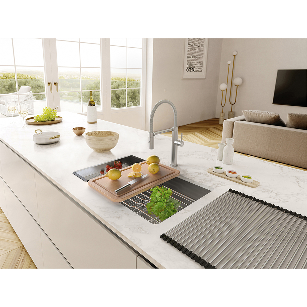 Peak PKG11031PWT-WKC Granite Polar White Workcenter Kitchen Sink - Image 4